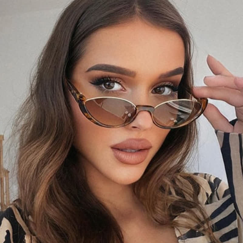 Spykay™ SG60716 Unisex Hipster Semi-Rimless Cat-Eye Sunglasses