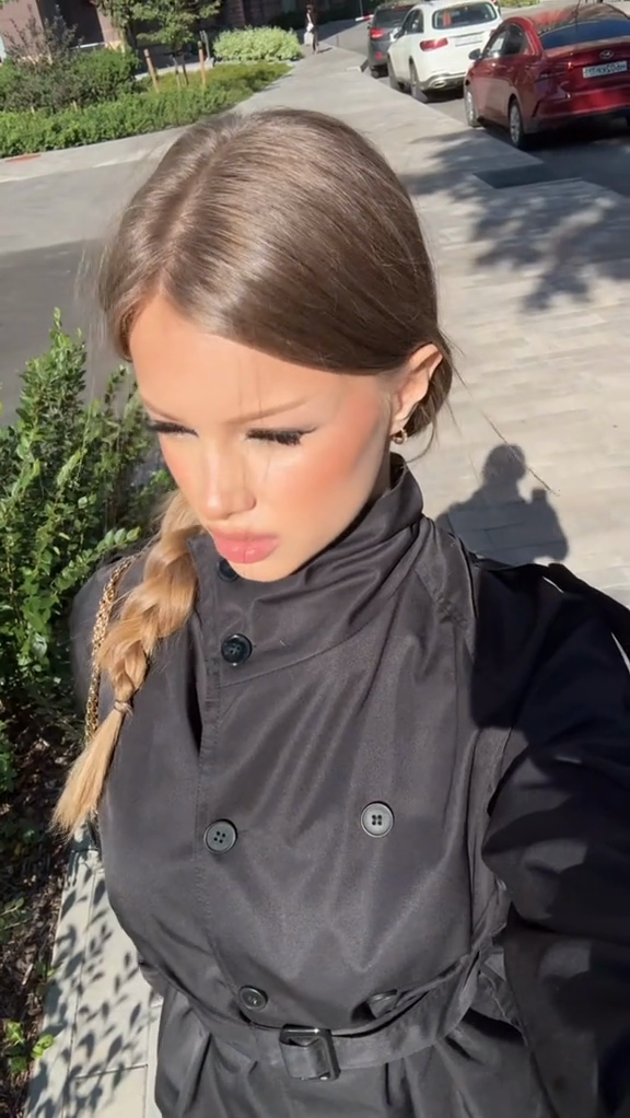 Black Double - Breasted Trench Coat