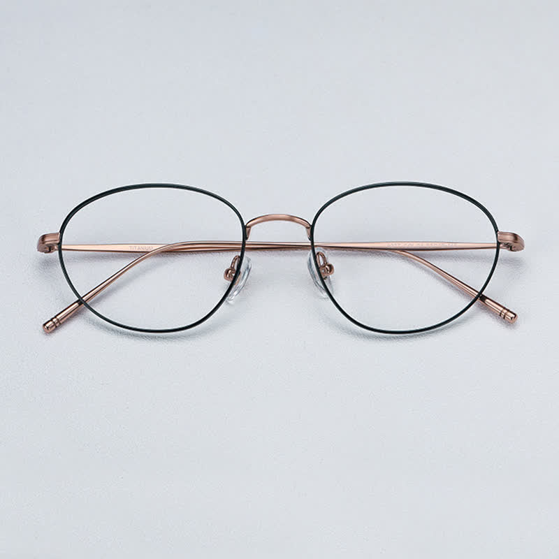 Spykay™ EG26707 Lightweight Titanium Oval Frame Anti-blue Light Glasses For Reading