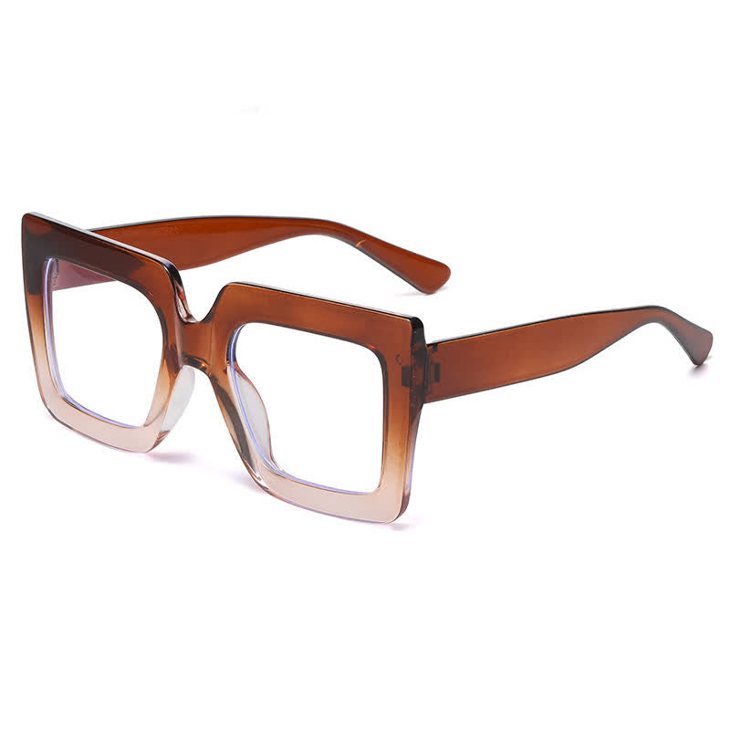 Spykay™ EG26913 Oversized Square Frame Fashion Anti-blue Light Thick Glasses
