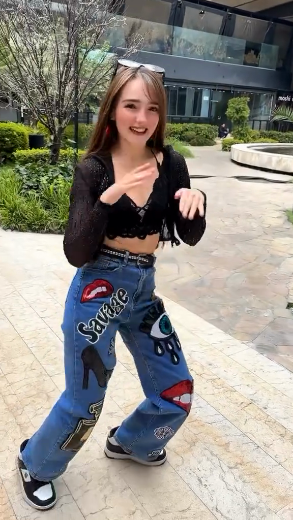 Graphic - Embellished Jeans