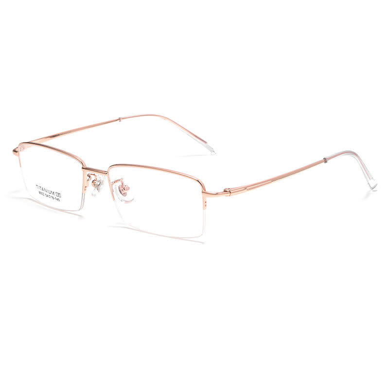 Spykay™ EG26844 Semi-Rimless Rectangle Titanium Frame Anti-blue Light Simple Glasses