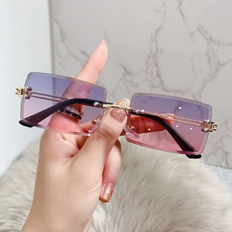 Spykay™ SG60744 Rimless Rectangle Frame Fashion Sunglasses