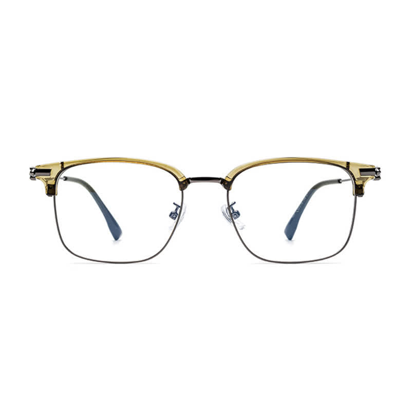 Spykay™ EG26924 Retro Gothic Cross Unisex Square Frame Anti-blue Light Browline Glasses