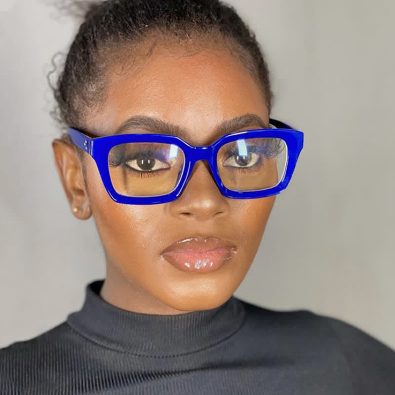 Spykay™ EG26877 Classic Simple Square Frame Concave Lenses Anti-blue Light Thick Glasses