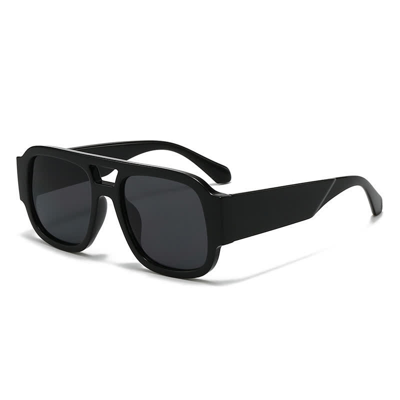 Spykay™ SG61016 Square Frame Double Bridges Classic Thick Sunglasses