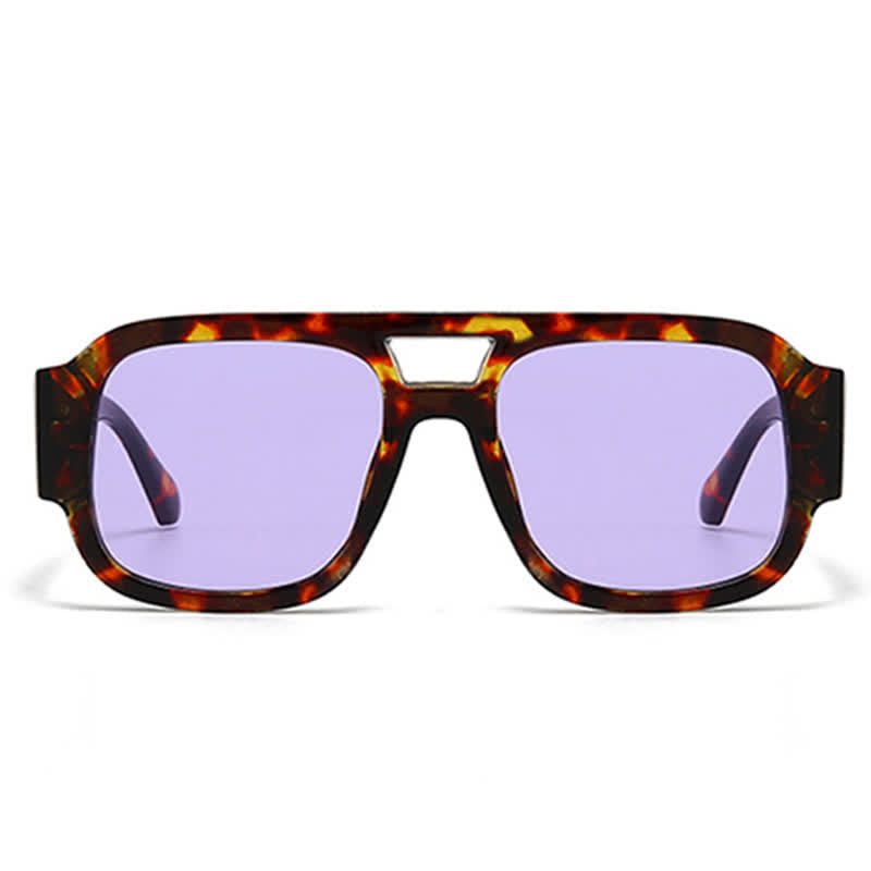 Spykay™ SG61016 Square Frame Double Bridges Classic Thick Sunglasses
