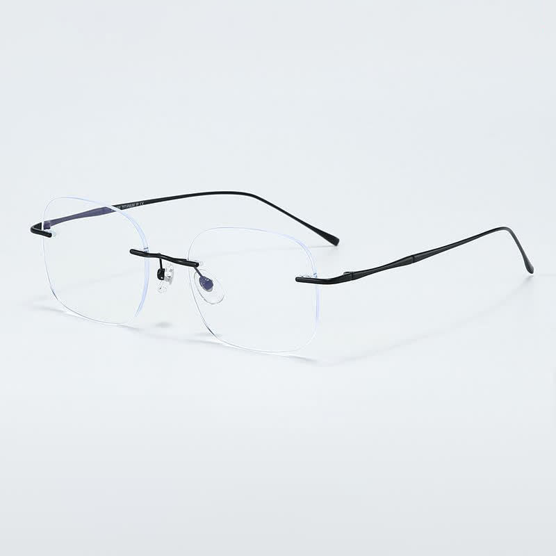 Spykay™ EG26850 Square Titanium Frame Anti-blue Light Hipster Rimless Glasses
