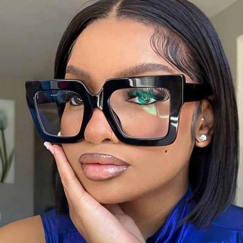 Spykay™ EG26812 Oversized Square Frame Anti-blue Light Glasses