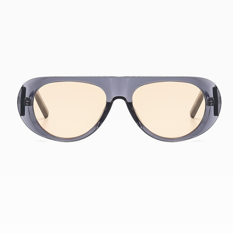 Spykay™ SG60671 Oval Frame Wide Temples Vintage Sunglasses