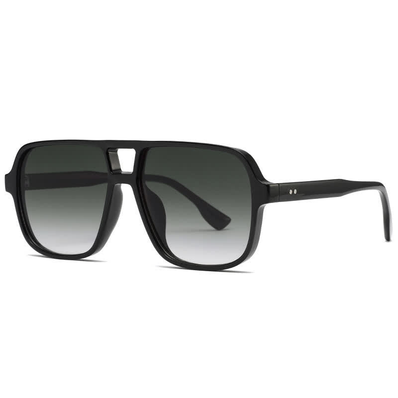 Spykay™ SG60730 Double Bridges Square Frame Vintage Sunglasses