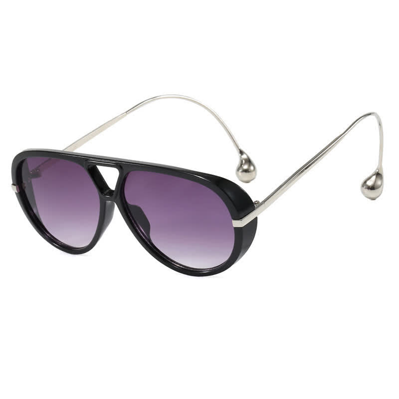 Spykay™ SG60673 Double Bridges Metal Temples Aviator Sunglasses