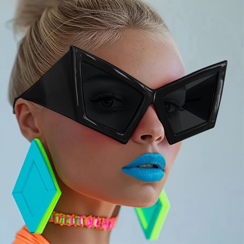 Spykay™ SG61026 Oversized Trendy Y2K Futuristic Cat-Eye Sunglasses