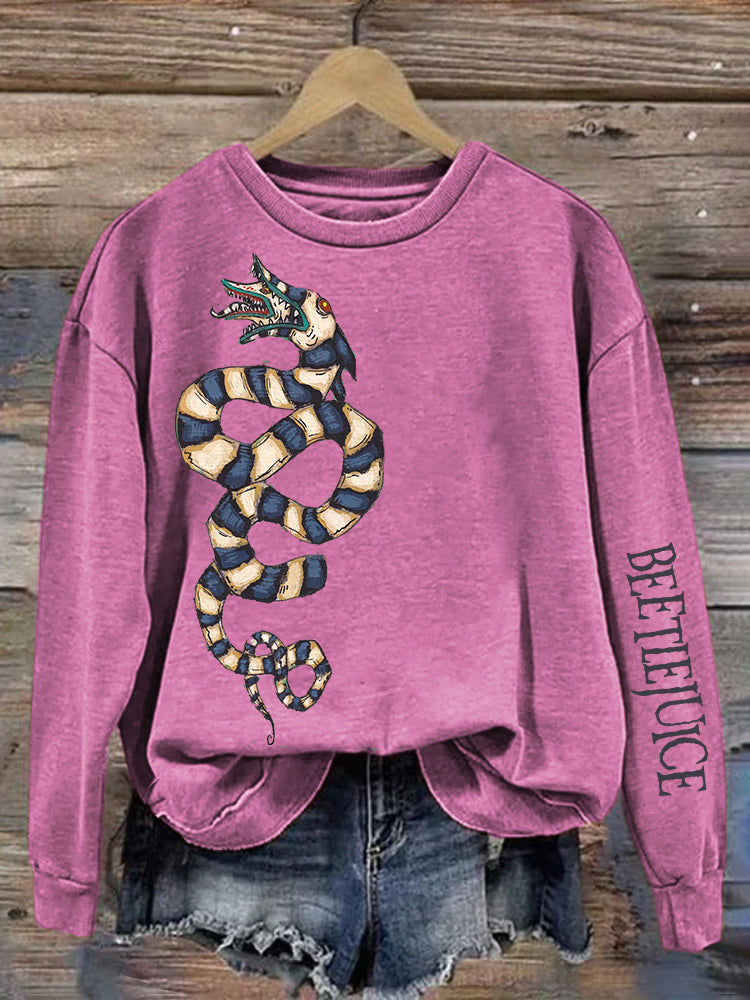 Halloween Horror Movie Oil Painting Art Print Vintage Sweatshirt