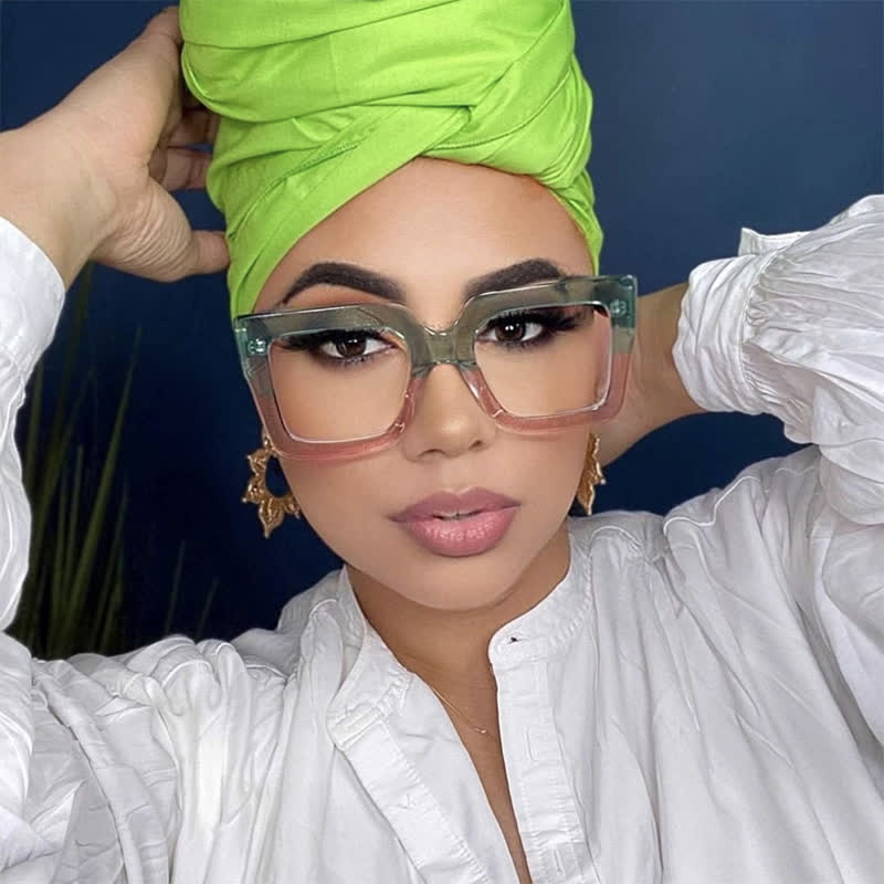 Spykay™ EG26812 Oversized Square Frame Anti-blue Light Glasses