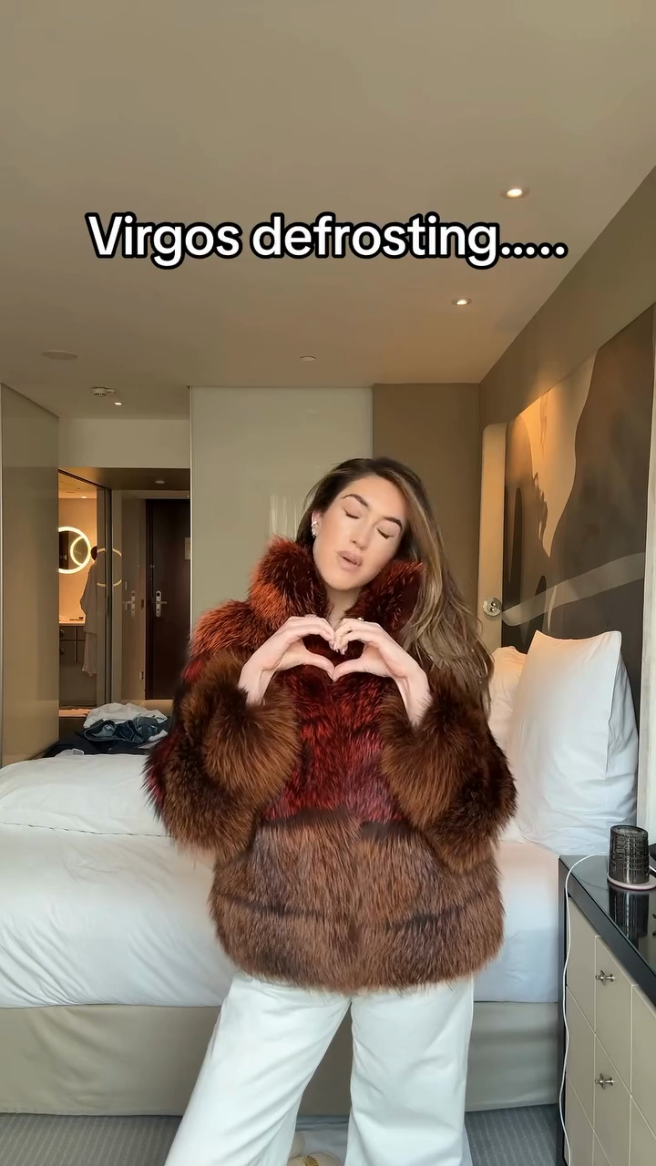 Multicolored Fur Coat