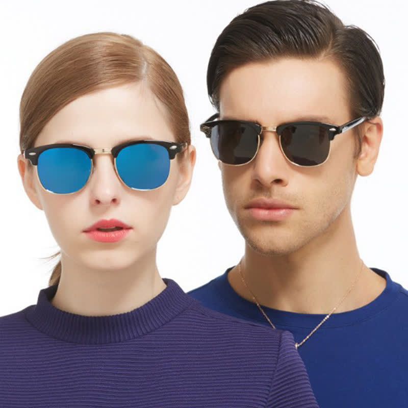Spykay™ SG60929 Semi-Rimless Polarized Square Frame Browline Sunglasses for Fishing&Driving