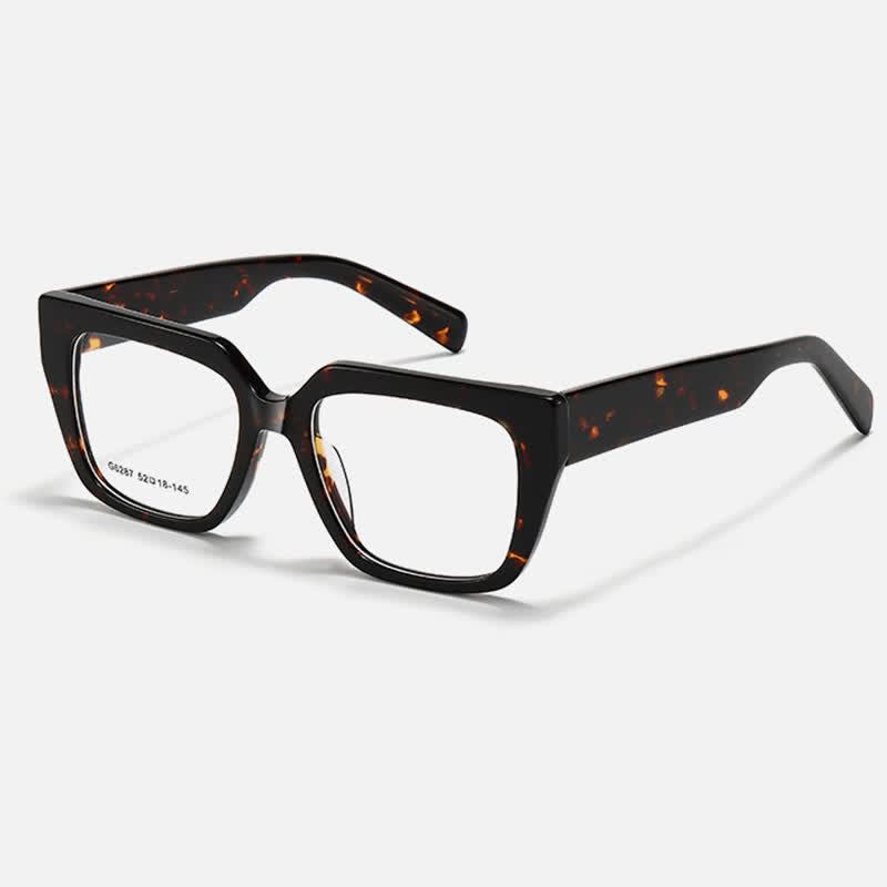 Spykay™ EG26819 Tortoise Shell Pattern Square Frame Simple Anti-blue Light Glasses