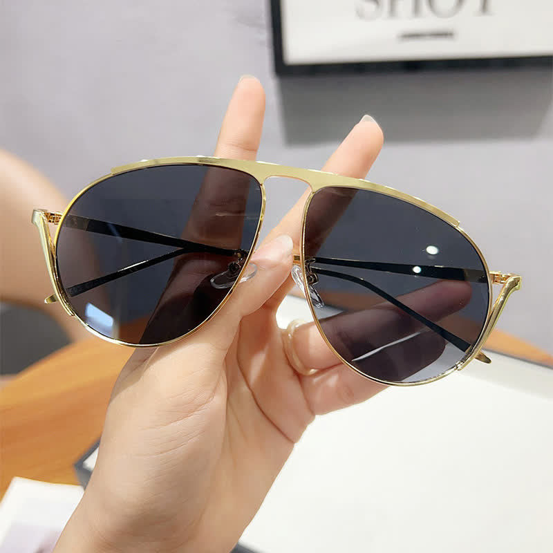 Spykay™ SG60914 Hipster Metal Temples Aviator Sunglasses