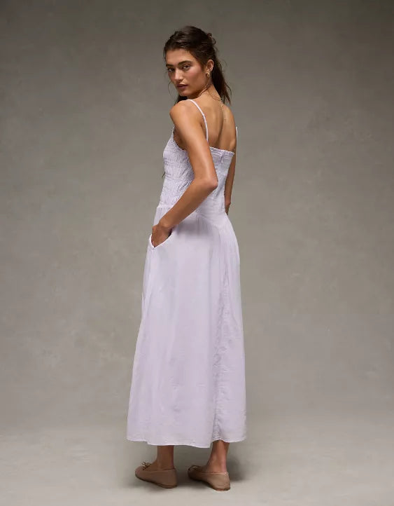 Smocked Bodice Maxi Dress