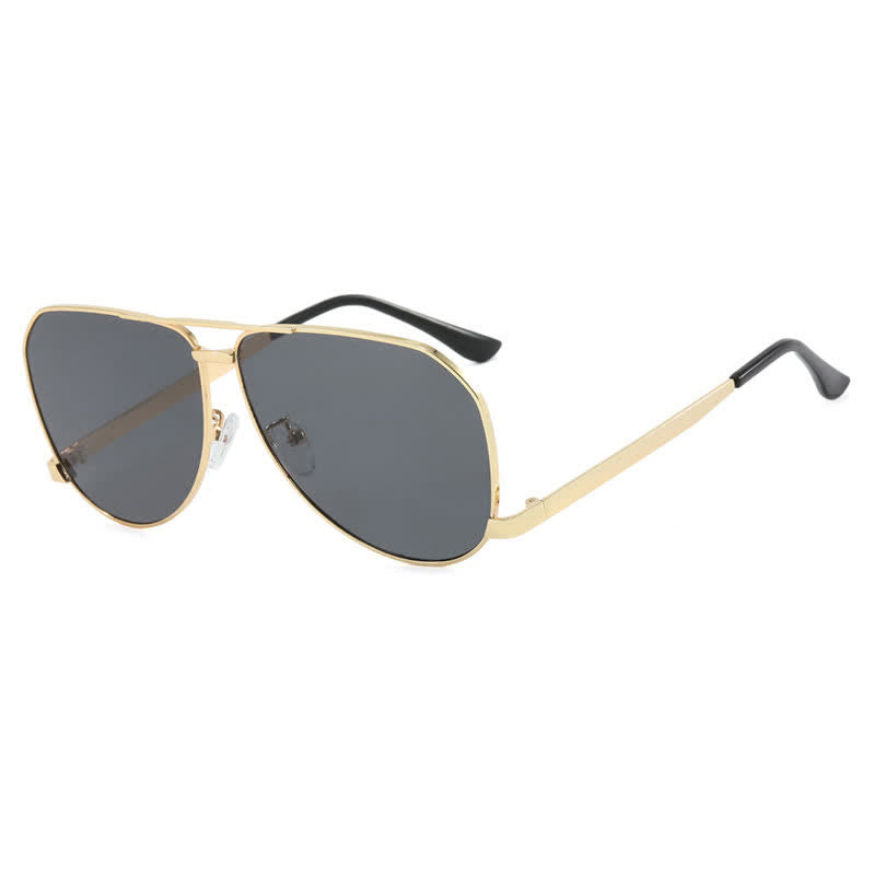 Spykay™ SG60761 Double Bridges Metal Temples Aviator Sunglasses