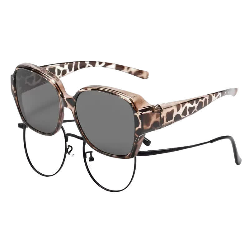 Spykay™ SG60859 Square Frame Polarized Driving Sunglasses Fit Over Glasses for Nearsighted People