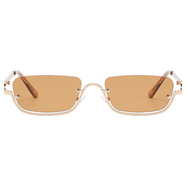 Spykay™ SG60874 Trendy Semi-Rimless Rectangle Frame Sunglasses