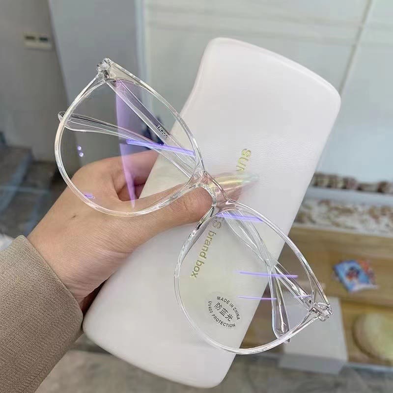 Spykay™ EG1016 Unisex Anti-Eyestrain Transparent Lens Glasses, For Computer, TV, Gaming, Smartphone Use