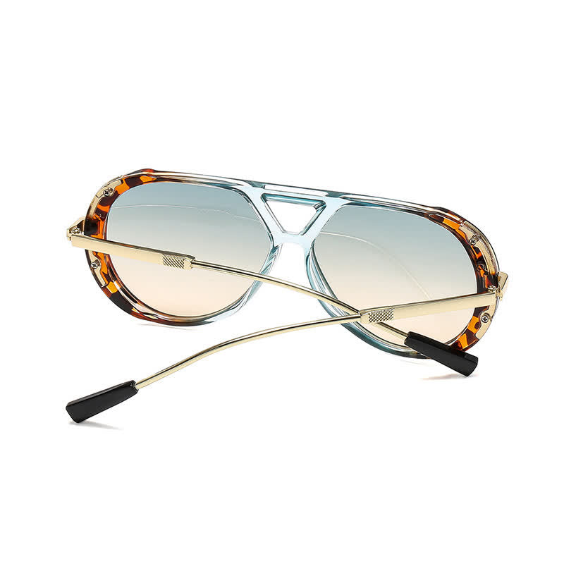 Spykay™ SG60737 Double Bridges Tortoiseshell Oval Frame Sunglasses
