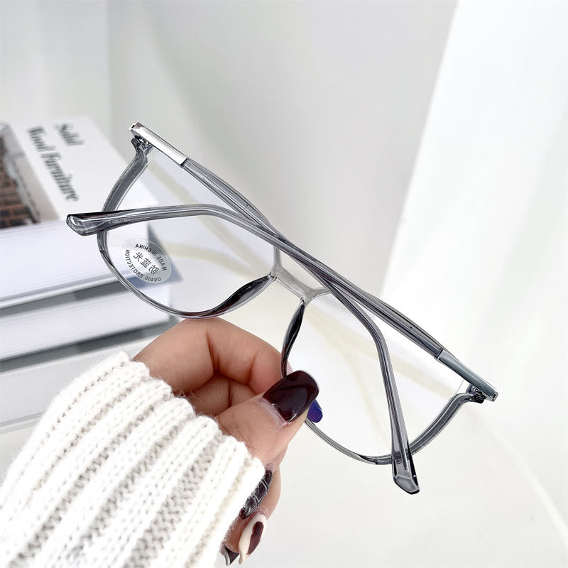Spykay™ EG1013 Women's TR90 Oval Frame Fashion Minimalist Blue Light Blocking Glasses, Suitable For School