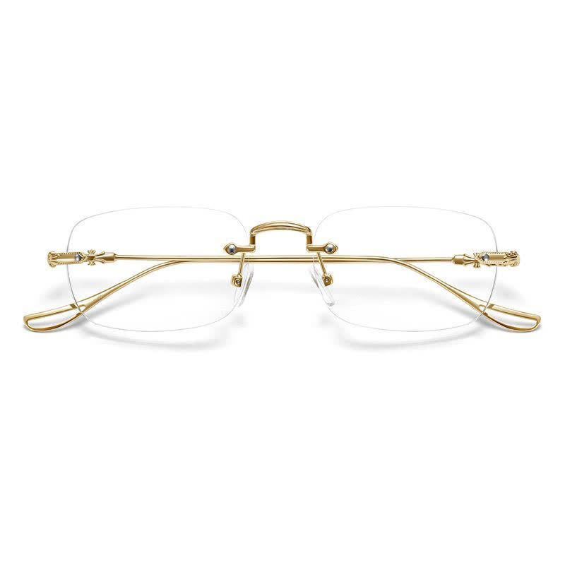 Spykay™ EG26748 Unisex Rimless Metal Frame Simple Anti-blue Light Glasses