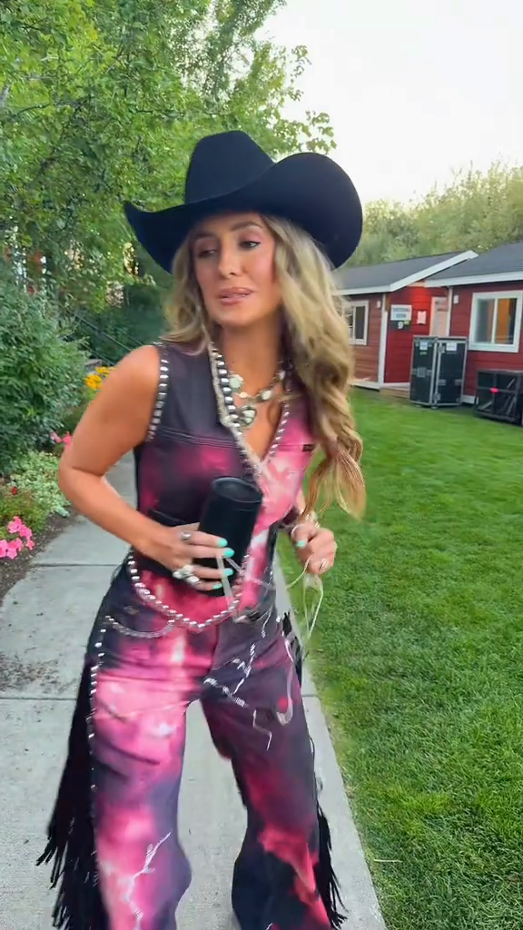 Pink and Purple Tie-dye Fringe Western Set