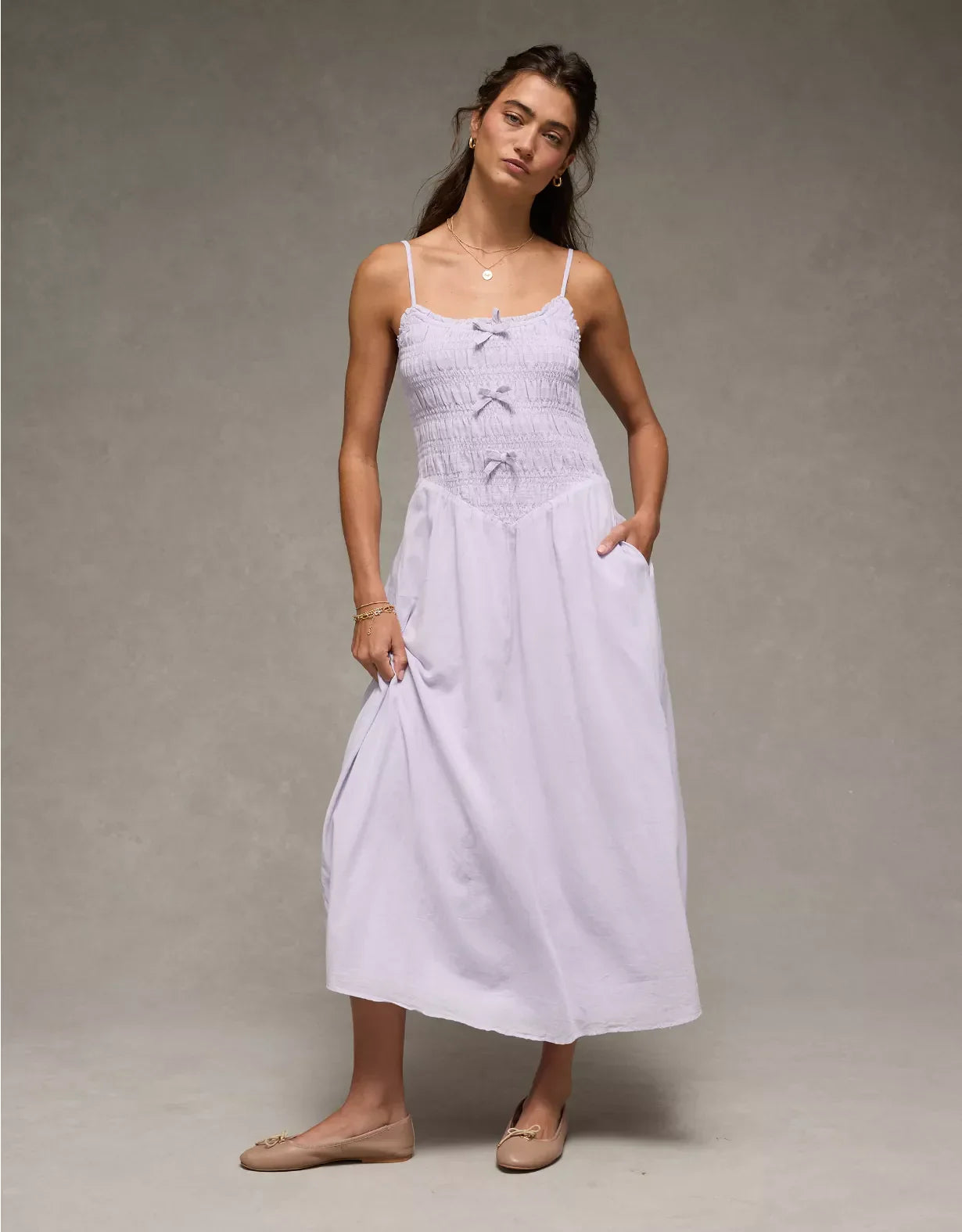 Smocked Bodice Maxi Dress