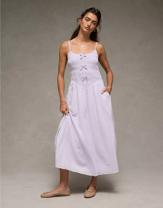 Smocked Bodice Maxi Dress