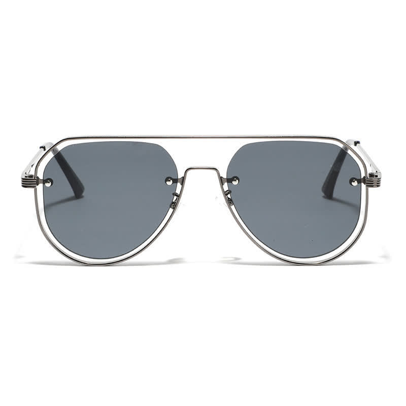 Spykay™ SG60848 Vintage Double Bridges Hollow-out Aviator Sunglasses