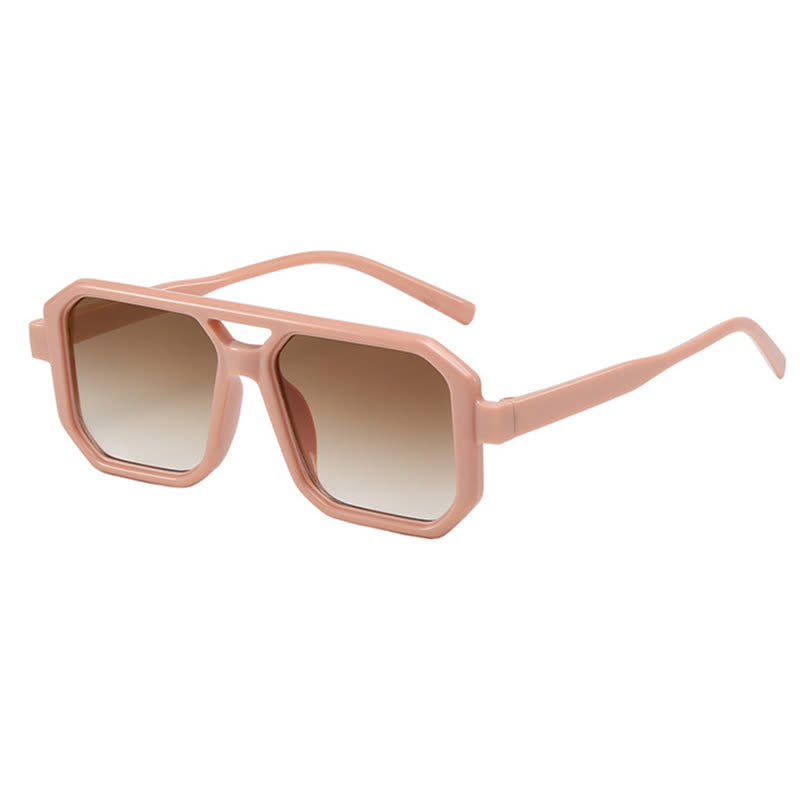 Spykay™ SG60742 Double Bridges Geometric Frame Driving Sunglasses