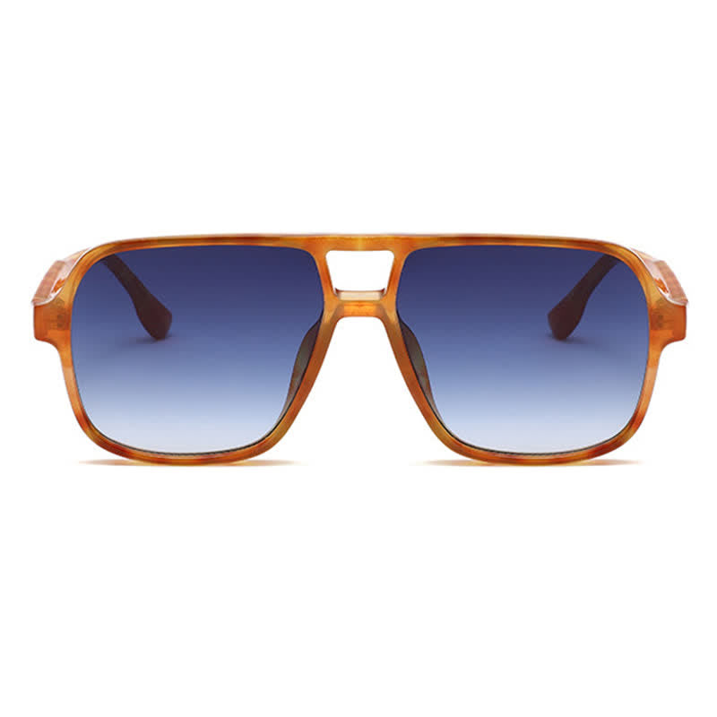 Spykay™ SG60730 Double Bridges Square Frame Vintage Sunglasses