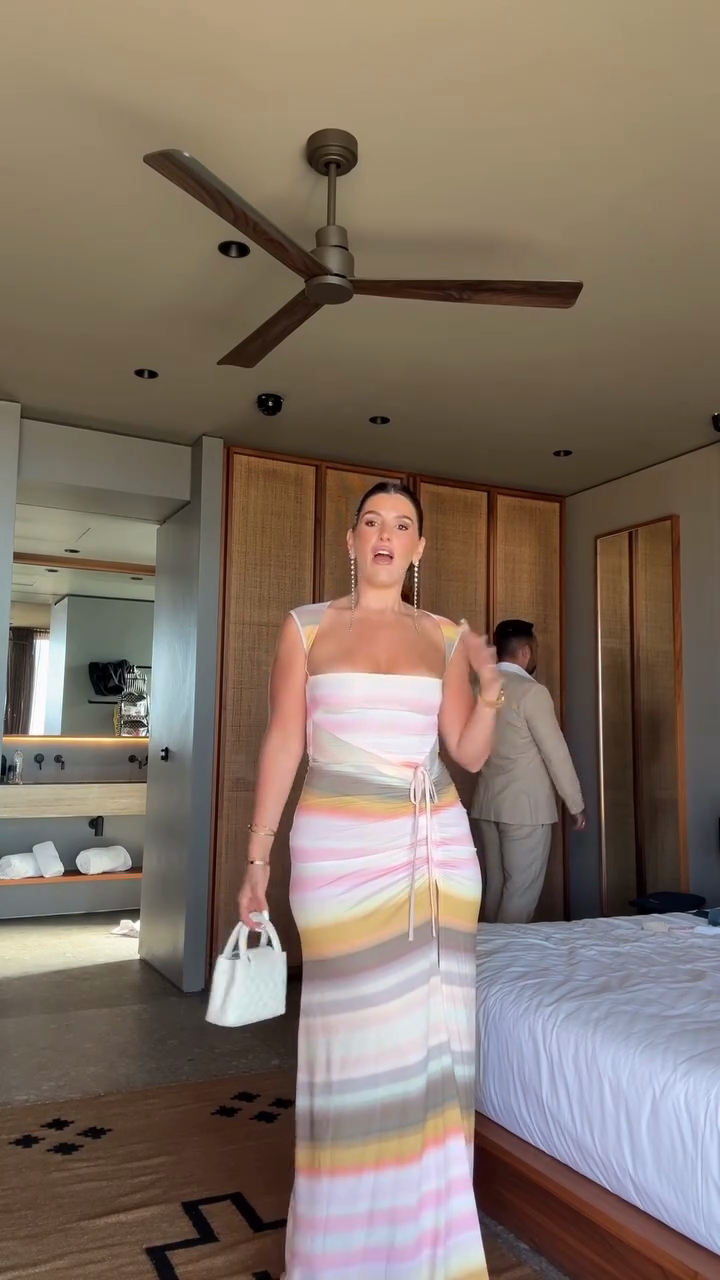 Pastel Striped Maxi Dress