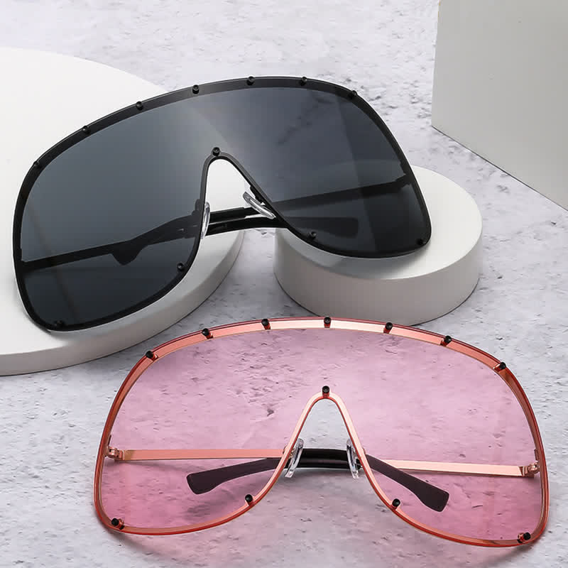 Spykay™ SG60757 Unisex Hipster One-piece Polarized Aviator Sunglasses