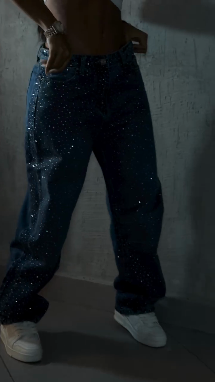 Sparkled Baggy Jeans