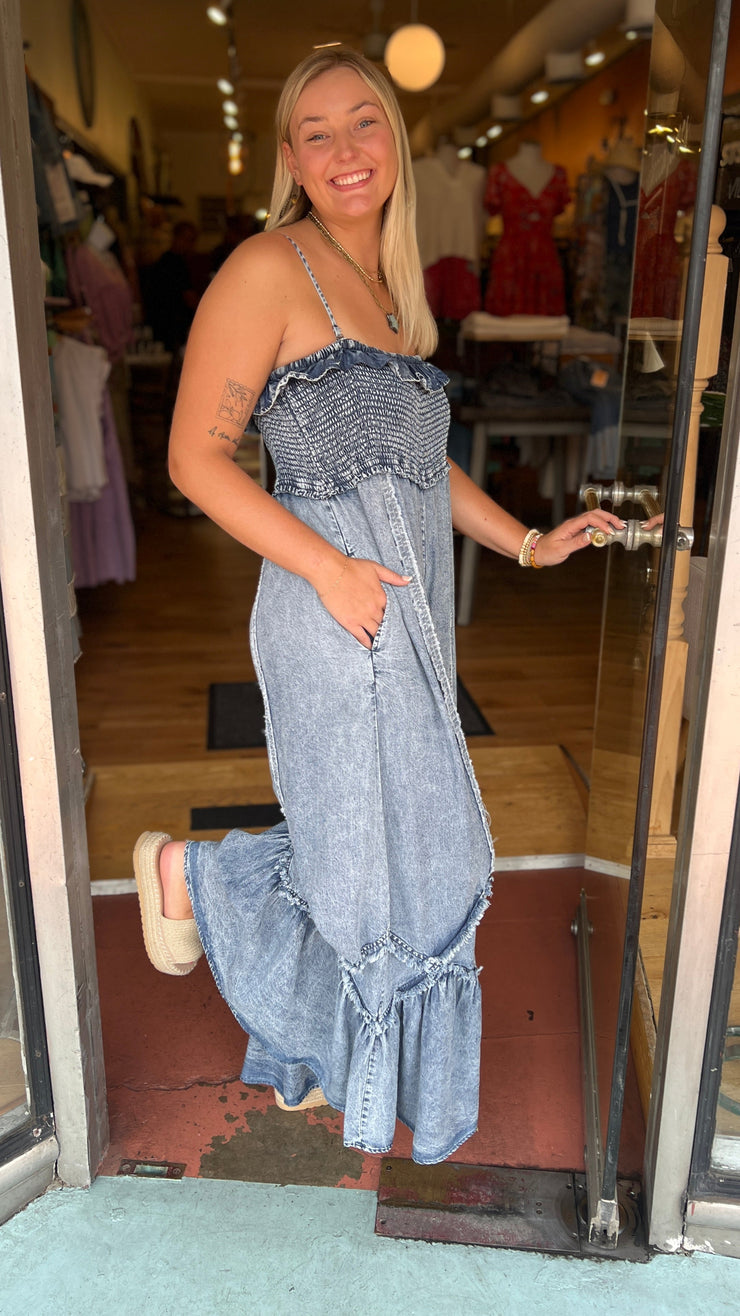 Light Blue Denim Jumpsuit