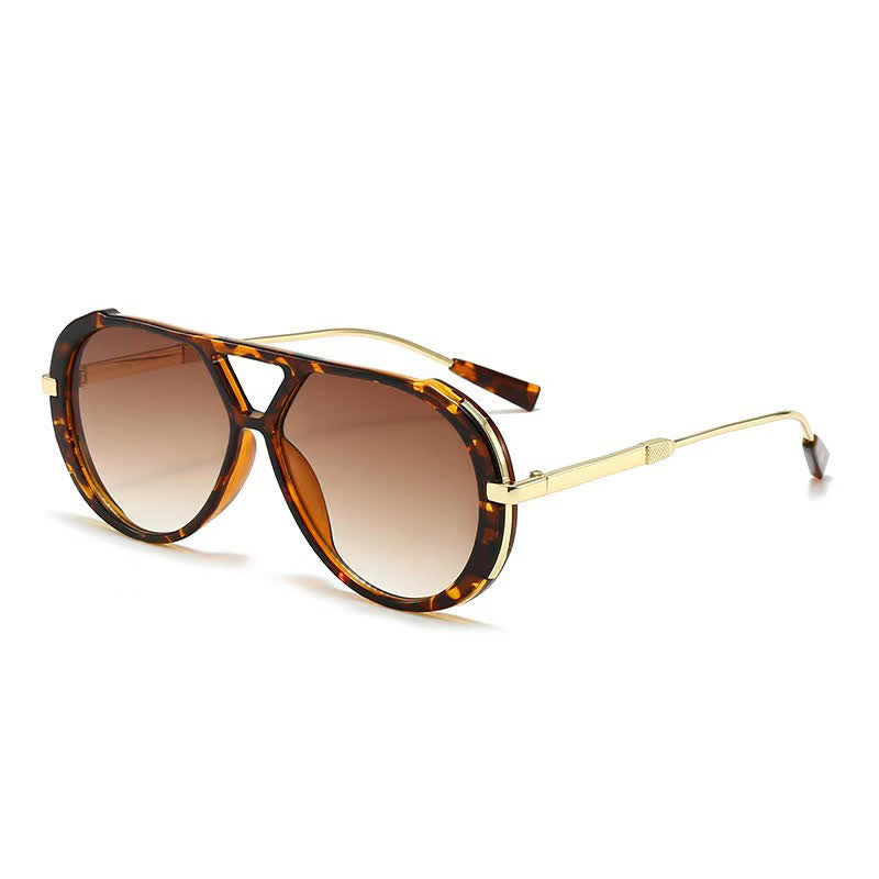 Spykay™ SG60737 Double Bridges Tortoiseshell Oval Frame Sunglasses