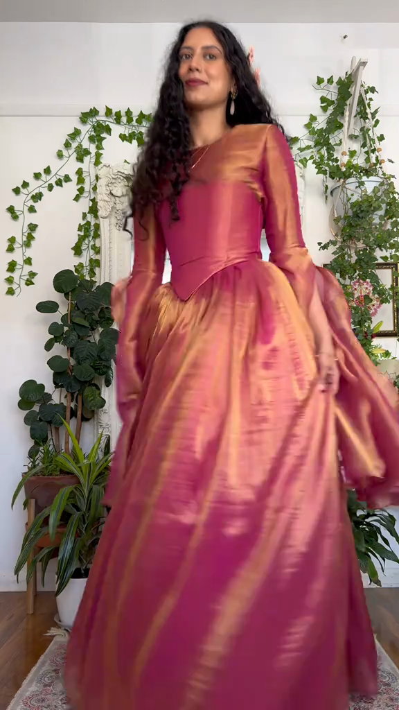 Renaissance - Inspired Pink Satin Gown