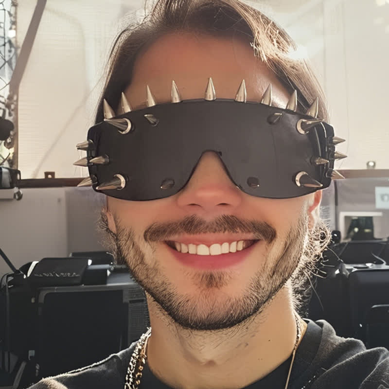 Spykay™ SG60834 Rivet Decor Y2K Cyberpunk Hipster Sunglasses