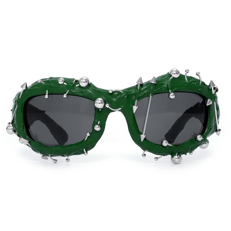 Spykay™ SG60924 CyberPunk Style Irregular Shaped Rivet Decor Sunglasses for Party