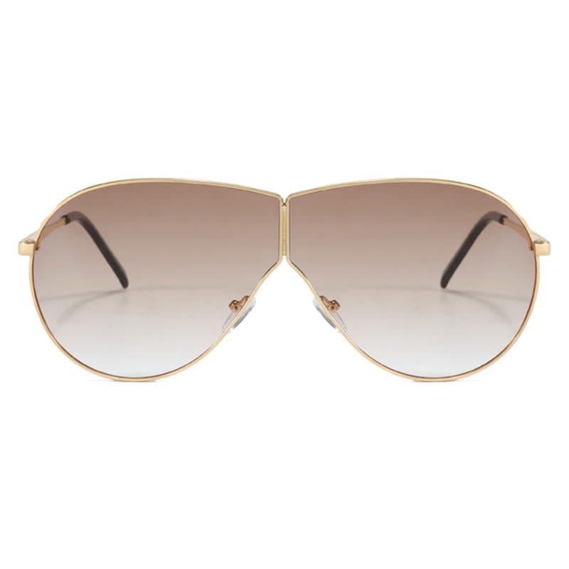 Spykay™ SG60915 Hipster One-piece Metal Temples Aviator Sunglasses