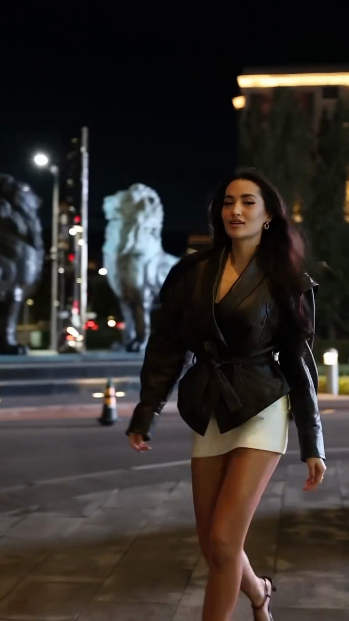 Black Belted Leather Jacket