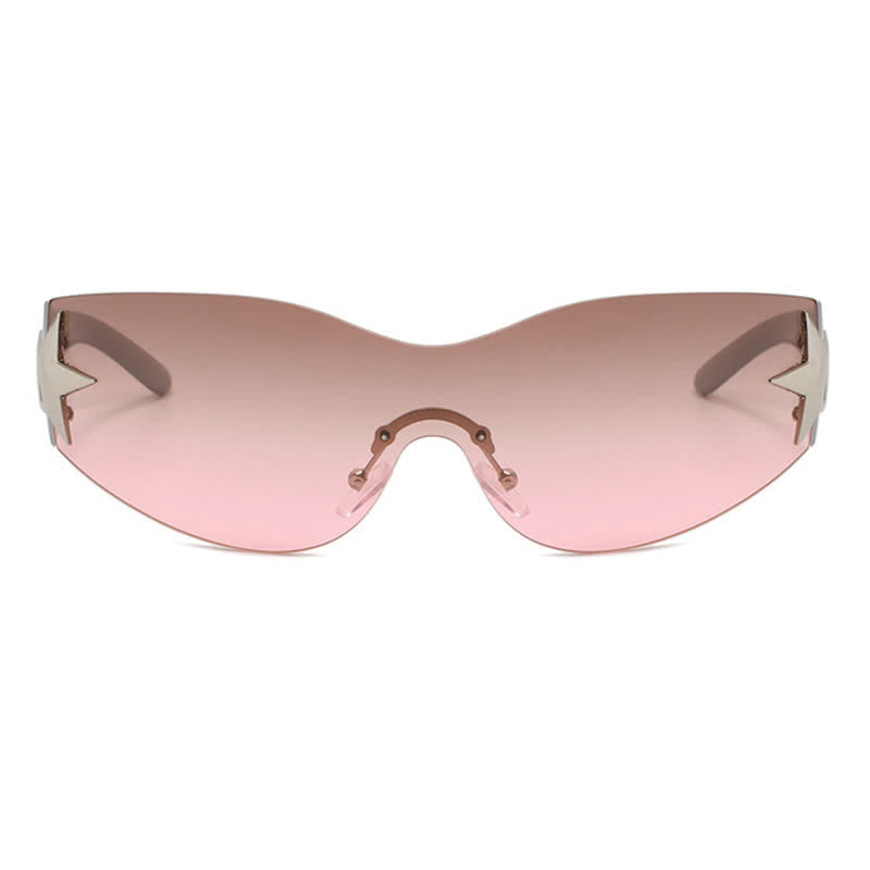 Spykay™ SG60726 Star One-piece Rimless Y2K Cyberpunk Aviator Sunglasses