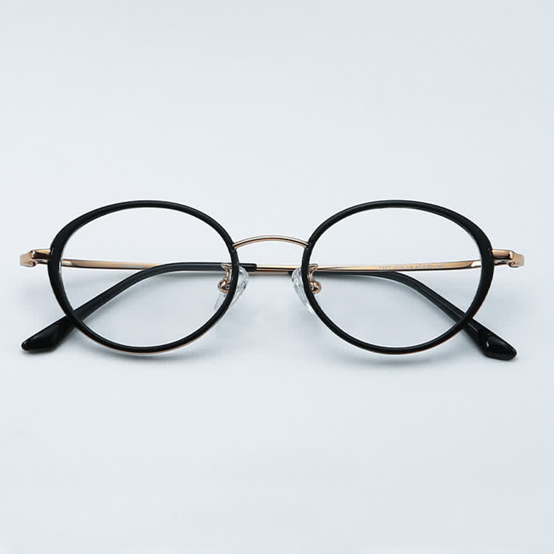 Spykay™ EG26720 Titanium Round Frame Anti-blue Light Hipster Glasses