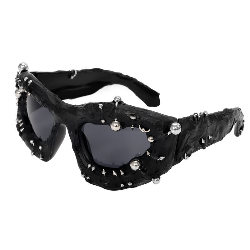 Spykay™ SG60924 CyberPunk Style Irregular Shaped Rivet Decor Sunglasses for Party
